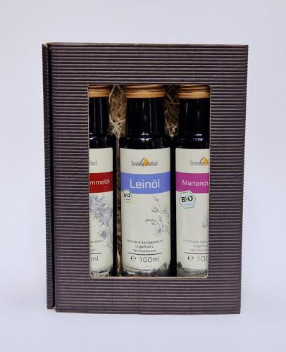Geschenkset - Lein-, Schwarzkümmel- und Mariendistelöl